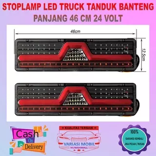 Lampu Stoplamp Truk Rem Belakang LED Truk Truck 24 Volt Lampu Stop Lamp Lampu Sein Lampu Kota Lampu Senja Lampu Truk Panjang 46 Cm untuk Truck Truk Engkel Double Canter Hino Dyna Trailer Tronton Colt Diesel PS Tepak Ragasa dll Lampu Variasi Tanduk Banteng