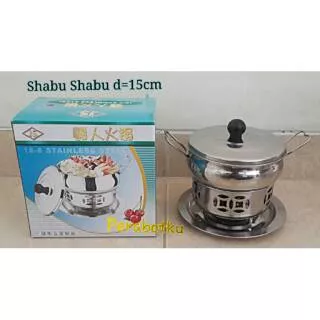 Hot Pot Soup Panci shabu mini 15cm / suki juan lo sukiyaki / warmer stove stainless rebus steamboat