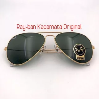 Kacamata Pria Rayban Aviator 3026 Original Gold Black Lensa