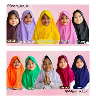 Kerudung sekolah anak TK SD SMP SMA model hemy rabbani termurah