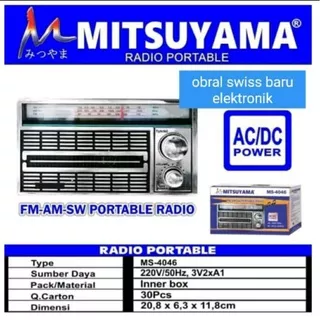 Radio mitsuyama MS 4046 Radio portable Ac/Dc Radio Klasik Radio Zaman
