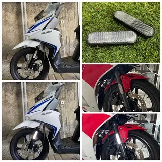 mata kucing shock motor reflectors fork motor putih white universal