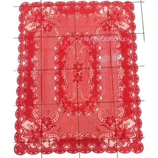 Taplak Meja Makan persegi 4 Kursi 135 x 180 cm Warna Merah Natal Bahan kain Polyester Corak Bunga Sepatu Lidah Bulat