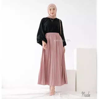 ROK PLISKET PREMIUM (NEW 1) FASHION BAWAHAN ROK PLISKET POLOS ROK PLISKET MURAH