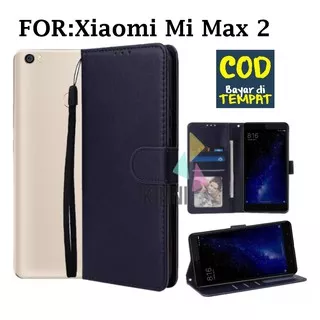 Leather Flip Cover Xiaomi Mi Max 2 - Wallet Case Kulit - Casing Dompet Case Wallet Leather Flip