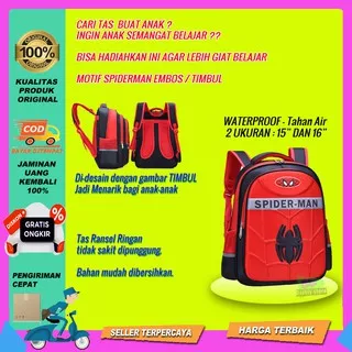 Tas Sekolah anak TK SD Tas Ransel Anak TK SD Tas Karakter Hero Spiderman Impor