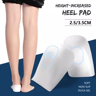 2.5cm/3.5cm Tinggi Meningkatkan Sepatu Silikon Sol Dalam Sepatu Lembut Tumit Tak Terlihat Pad untuk Pria Wanita