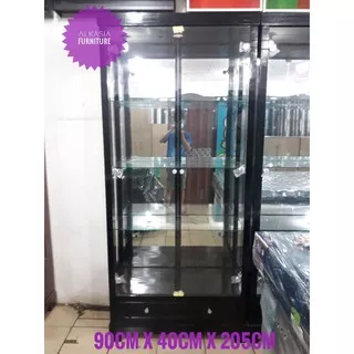 Lemari Hias Kaca 2 Pintu minimalis