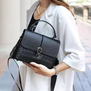 CMB-22BK FORUS IN BLACK ELEGANT SHOULDER TOTE BAG