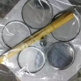 Cetakan peyek stainless isi 5 lubang diameter 8cm (besar) / cetakan peyek bulat isi 5 besar / CETAKAN PEYEK DIAMETER 8CM