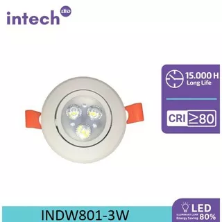 Downlight 3w / spotlight 3w intech putih kuning LED panel LED downlight intech dari inlite