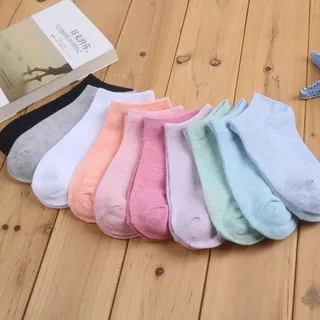 Kaus kaki berwarna terang/kaus kaki berpotongan rendah/sedang/kaus kaki Macaron/wanita