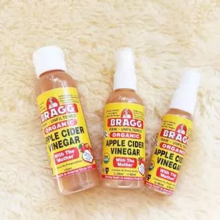 CUKA APEL BRAGG APPLE CIDER VINEGAR WITH THE MOTHER SHARE IN 30ML 60ML DAN 100ML Toner cuka apel