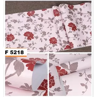 wallpaper sticker mawar merah pink/ F5218