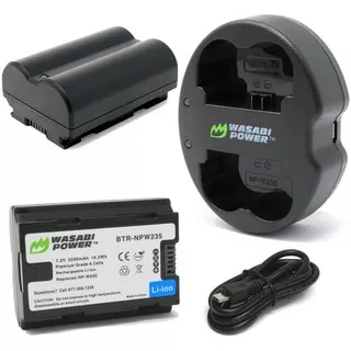 Wasabi Power Battery & Charger for Fujifilm NP-W235 NPW235 Fuji X-S20 XS20 X-T4 X-T5 X-H2 X-H2S GFX 50Sii 100S XT4 XT5 XH2 XH2S GFX50Sii GFX100S