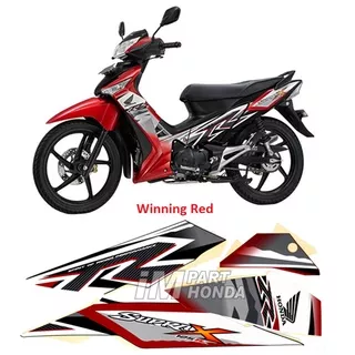 Stiker Supra X 125 KVL 2011 CW Winning Red Hitam Merah