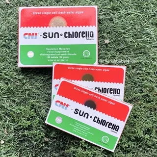 SUN Chlorella Tablet 30 / 150 CNI Sun Chorella Klorofil Detox Greenfood Kesehatan