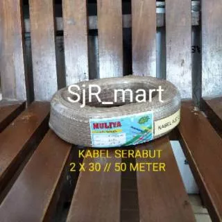 KABEL LISTRIK TRANSPARAN 2X30 / KABEL AUDIO 1 ROL / KABEL TRANSPARAN / KABEL SERABUT KABEL KAWAT