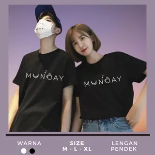 couple kaos tumblr tee wanita pria MUNDAY best quality baju kopel serasi berkualitas Distro Keren