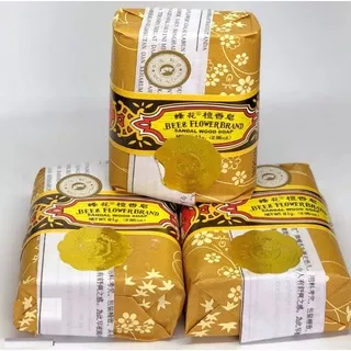 BEE & FLOWER BRAND SANDAL WOOD SOAP - SABUN TAWON IMPORT 81gr