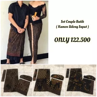 set couple batik bali | set saput udeng kamen