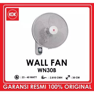 KDK Wall Fan 12 inch 3 Speed WN30B / Kipas / Kipas Tembok / 41 Watt / Kipas Angin Dinding