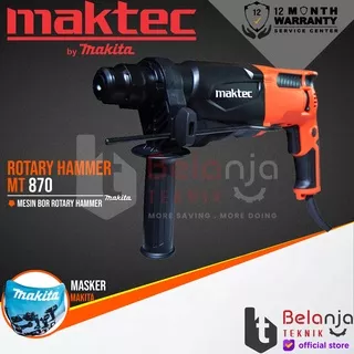 Maktec Mesin Bor Beton MT 870 710 Watt Rotary Hammer MT870