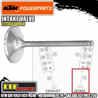 KTM SXF EXCF XCF RC4R - HUSQVARNA FC FE - GAS GAS ECF MCF 250 2013 2014 2015 2016 2017 2018 2019 2020 2021 2022 2023  POWER PARTS Intake Valve Kit - Klep In Hisap Mesin Original