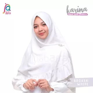 Karina khimar by afra hijab ready stok Broken white