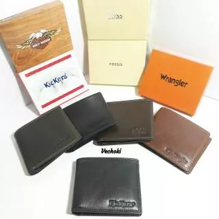 Dompet Pria Full Kulit Asli - Kickers Harley Davidson Wrangler Boss