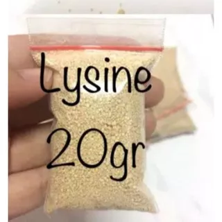 lysin 20 gram,menggemukkan, vitamin untuk bulu, daya tahan tubuh