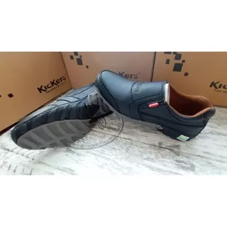 COD TERMURAH SEPATU KANTOR KICKERS KULIT BLACK SK004