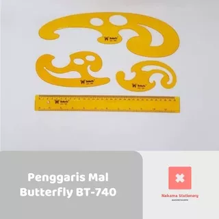 Penggaris Butterfly Pola Baju BT-740 / Set Penggaris Pola Baju