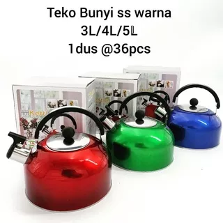 Teko Bunyi Siul Warna 5 Liter - Pemanas Air Stainless