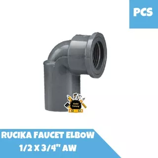 KEDAI TUKANG - RUCIKA Faucet Elbow 1/2 x 3/4 inch AW / Keni Drat Dalam / Knie Kran