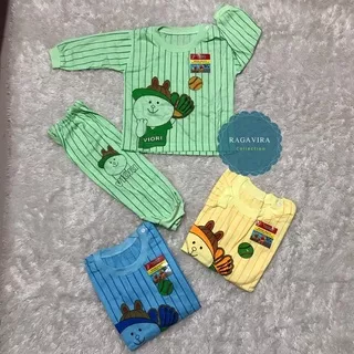 BAJU BAYI baseball vio Setelan 3-18 Bulan (RG052)