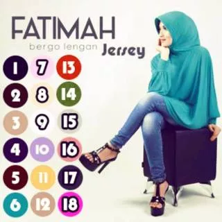 Jilbab fatimah bergo lengan jersey panjang