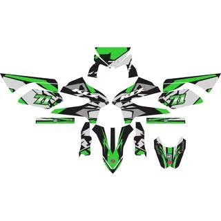 Stiker Dekal KLX 250  Sticker Decal Full Body green