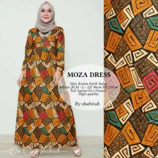 Moza Dress Batika Mozaik Wajik Longdress Gamis