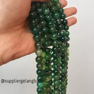 bahan giok batu alam renceng kalung gelang 10mm ready grosir bahan gelang kalung aksesoris craft diy