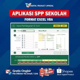 Aplikasi Excel Pembayaran SPP sekolah