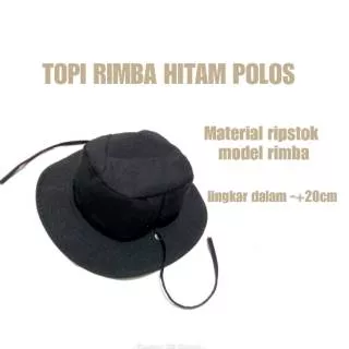 COD(BAYAR DITEMPAT) Topi rimba hitam polos