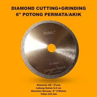 Pisau Potong Batu Akik / Diamond Blade Cutting 6 Ossel Pisau Potong Pemata Akik 6 Inch