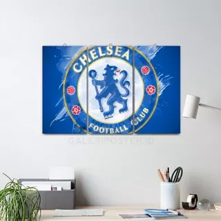 1Set Poster Chelsea Wall Decor Chelsea Hiasan Dinding Kayu Pajangan Bola