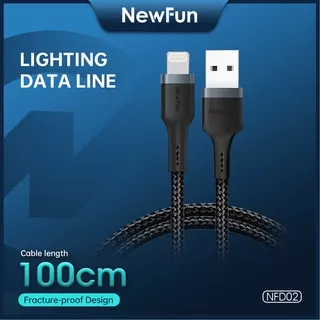 Newfun Lightning Kabel Data Fast Charging 3A Handphone to USB Cable Charger Mobile Cables D02I