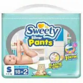 SWEETY SILVER PANTS S/M/L/XL/XXL (18+2)