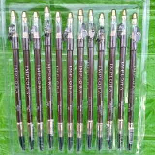 1 PCS SIFAT/PENSIL ALIS IMPLORA COKLAT HITAM SILVER GROSIR