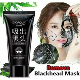 Bioaqua Carbon Active Charcoal Black Mask - Masker Arang Pengangkat Komedo Masker Holo