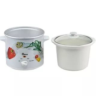 Oxone OX821RO2 Slow Cooker Panci Kukus Keramik 2 L White