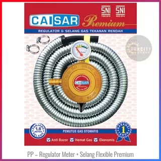 Caisar Regulator Meter + Selang Gas Flexible Premium 1,8 Meter